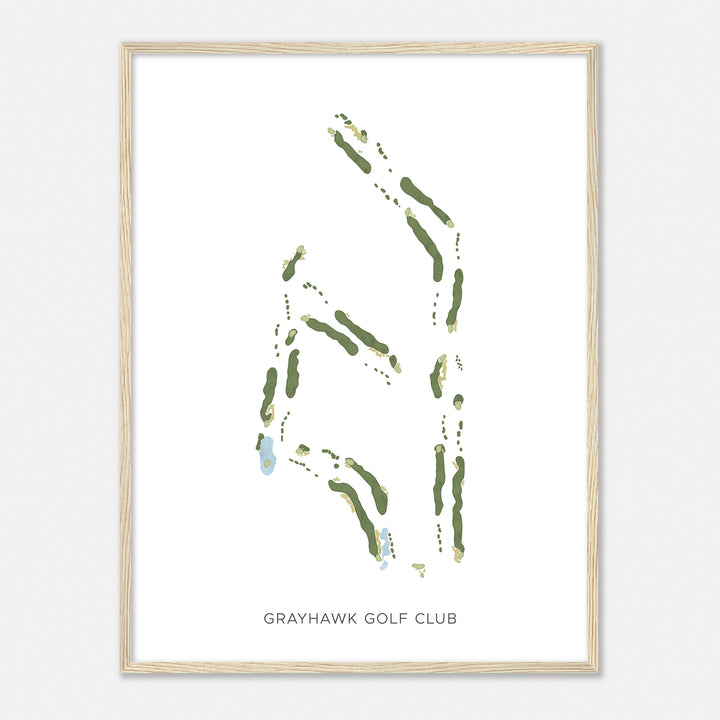 Print of Grayhawk Golf Club Modern Map