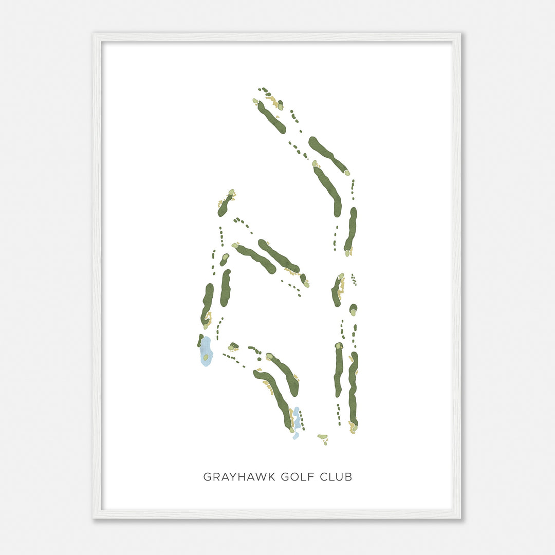 Print of Grayhawk Golf Club Modern Map