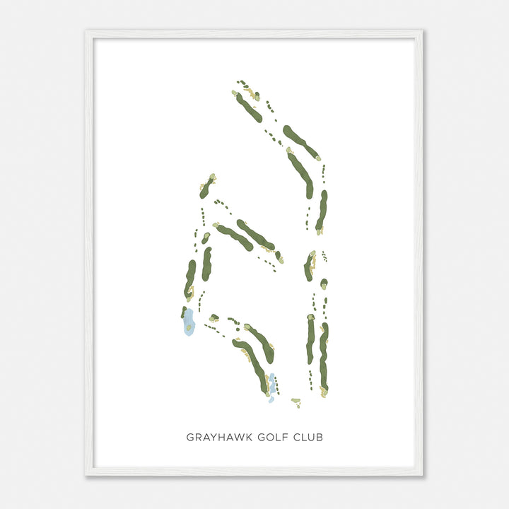 Print of Grayhawk Golf Club Modern Map