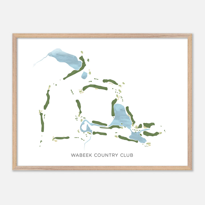 Print of Wabeek Country Club Modern Map
