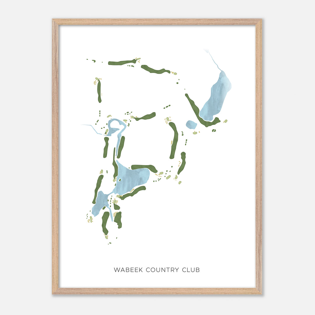 Print of Wabeek Country Club Modern Map