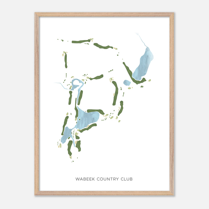 Print of Wabeek Country Club Modern Map