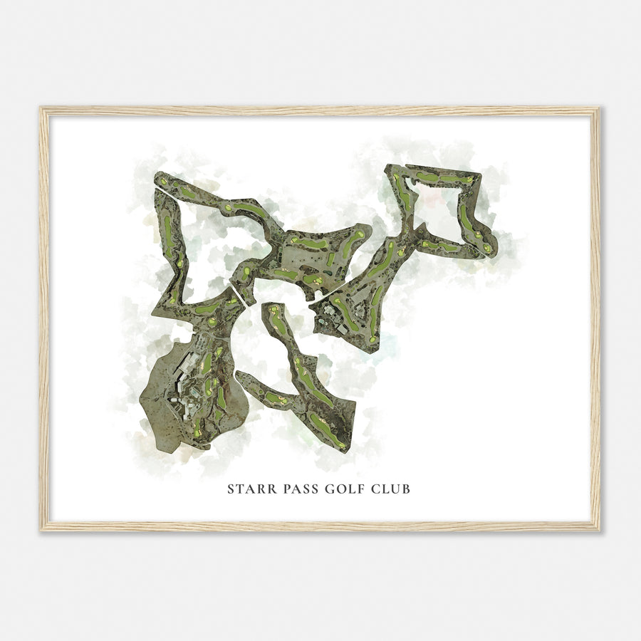 Print of Starr Pass Golf Club Classic Map