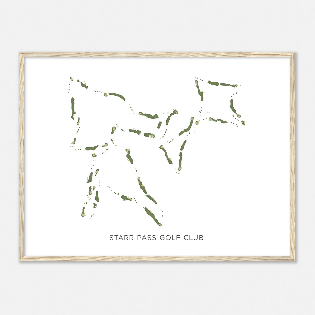 Print of Starr Pass Golf Club Modern Map