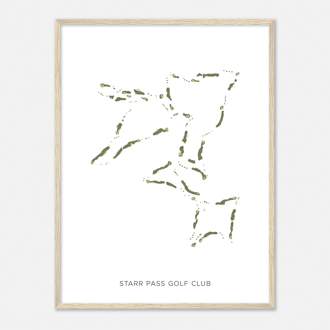 Print of Starr Pass Golf Club Modern Map