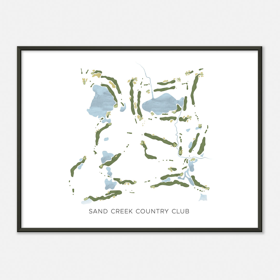 Print of Sand Creek Country Club Modern Map
