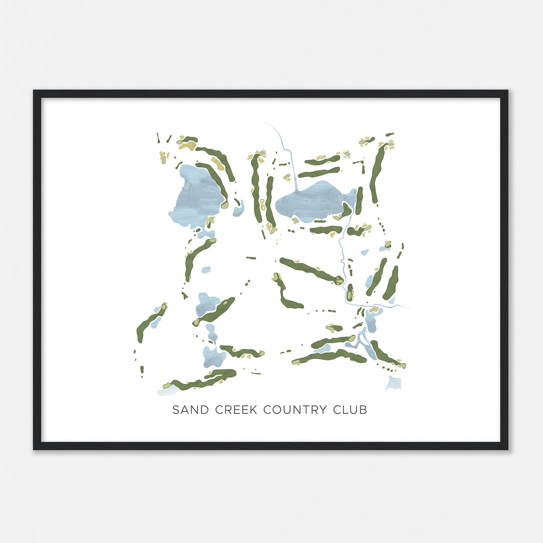 Print of Sand Creek Country Club Modern Map