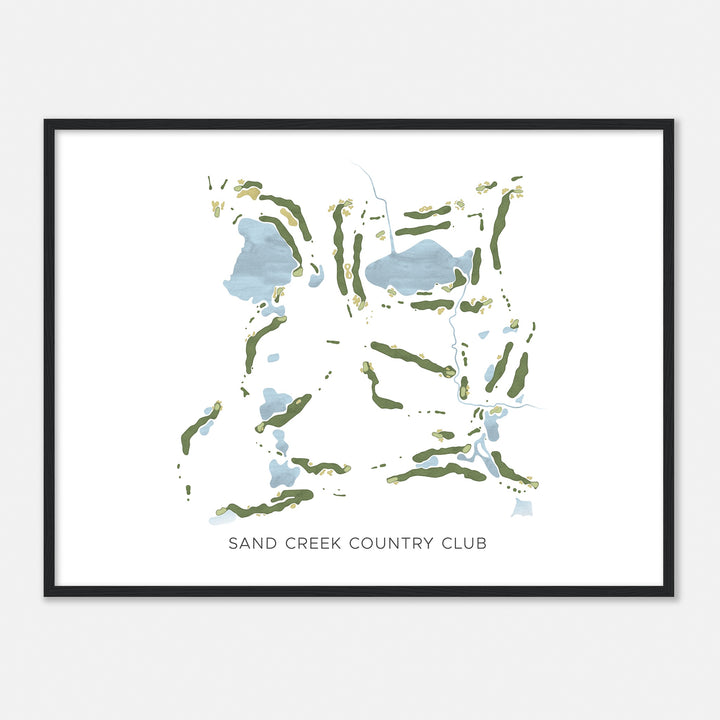 Print of Sand Creek Country Club Modern Map