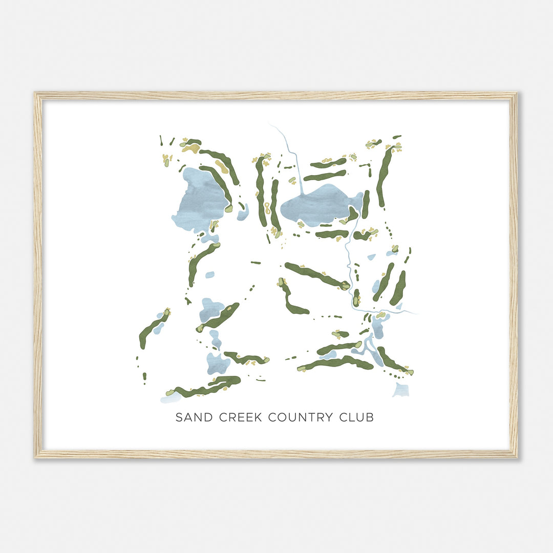 Print of Sand Creek Country Club Modern Map
