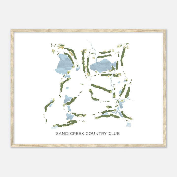 Print of Sand Creek Country Club Modern Map