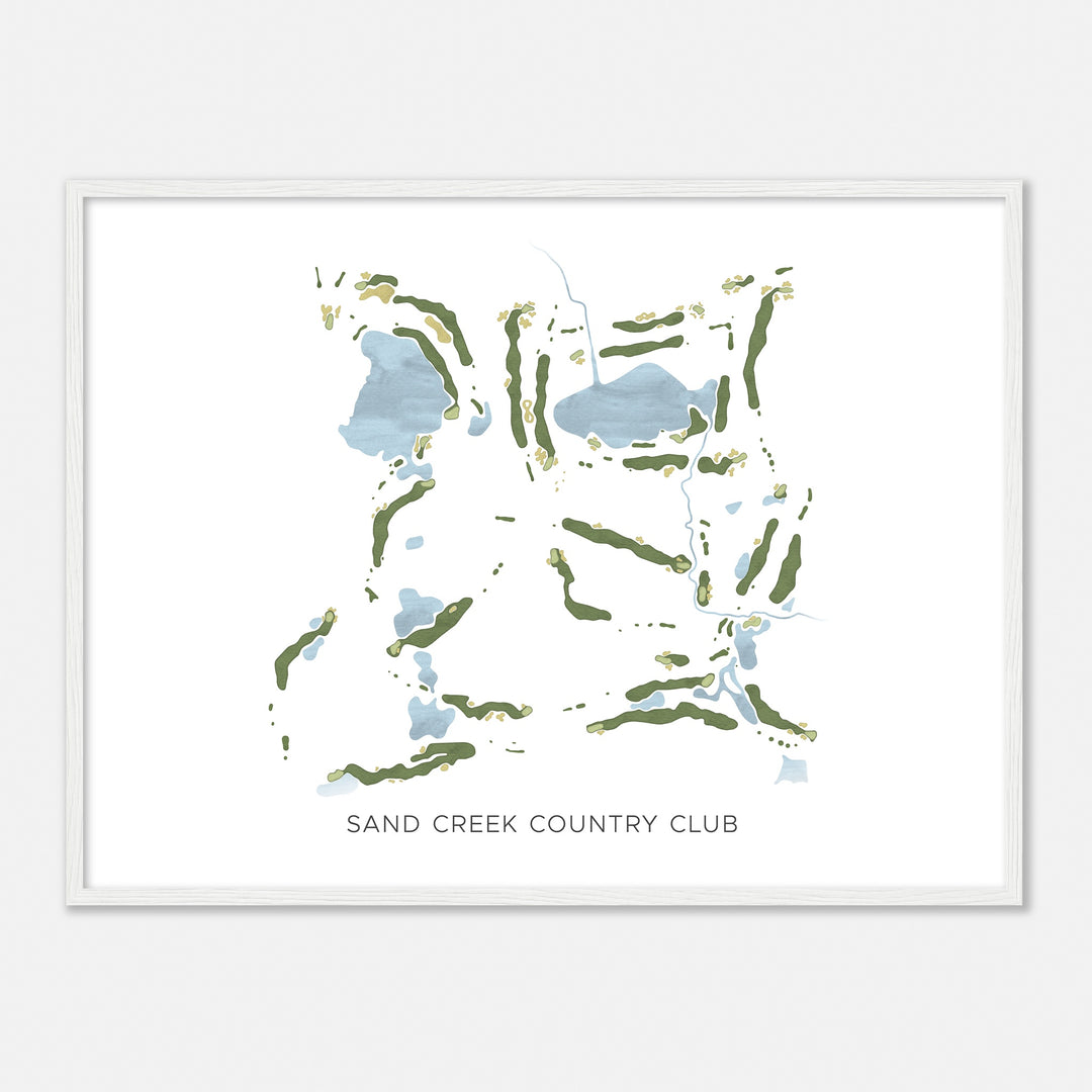 Print of Sand Creek Country Club Modern Map