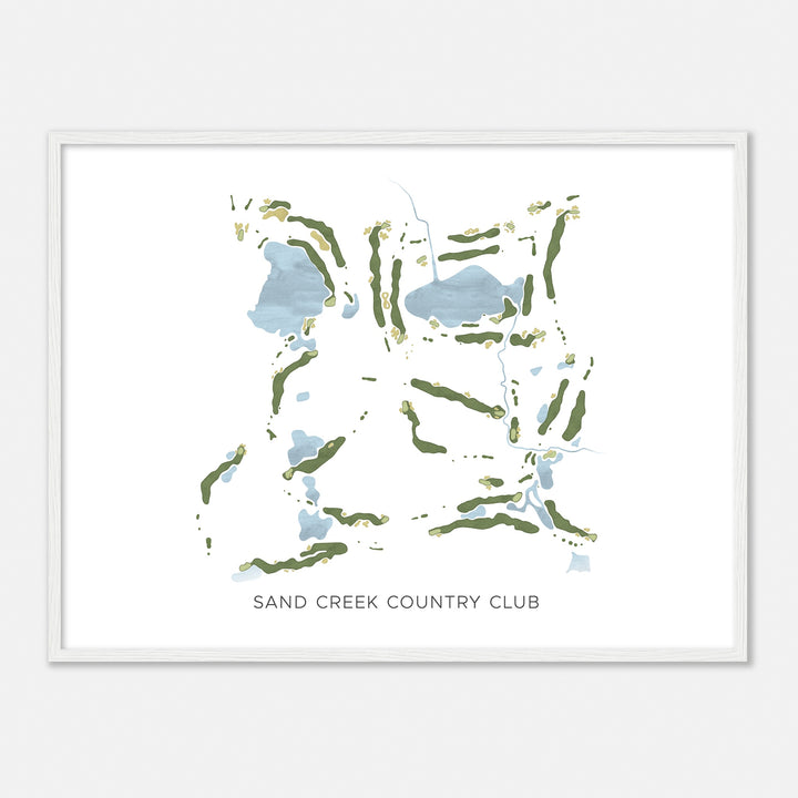 Print of Sand Creek Country Club Modern Map
