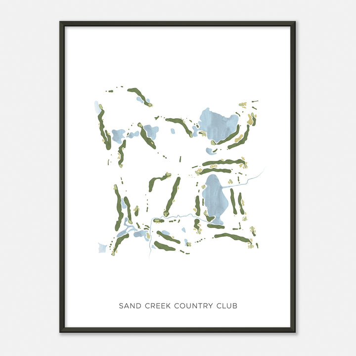 Print of Sand Creek Country Club Modern Map