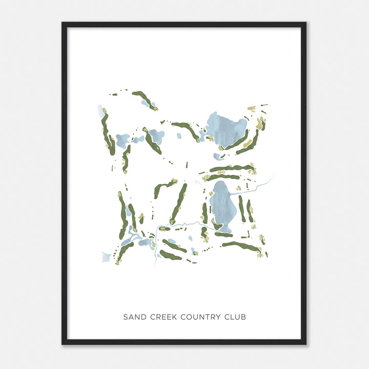 Print of Sand Creek Country Club Modern Map