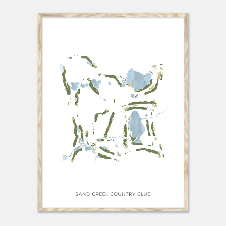 Print of Sand Creek Country Club Modern Map