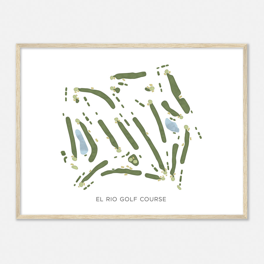 Print of El Rio Golf Course Modern Map