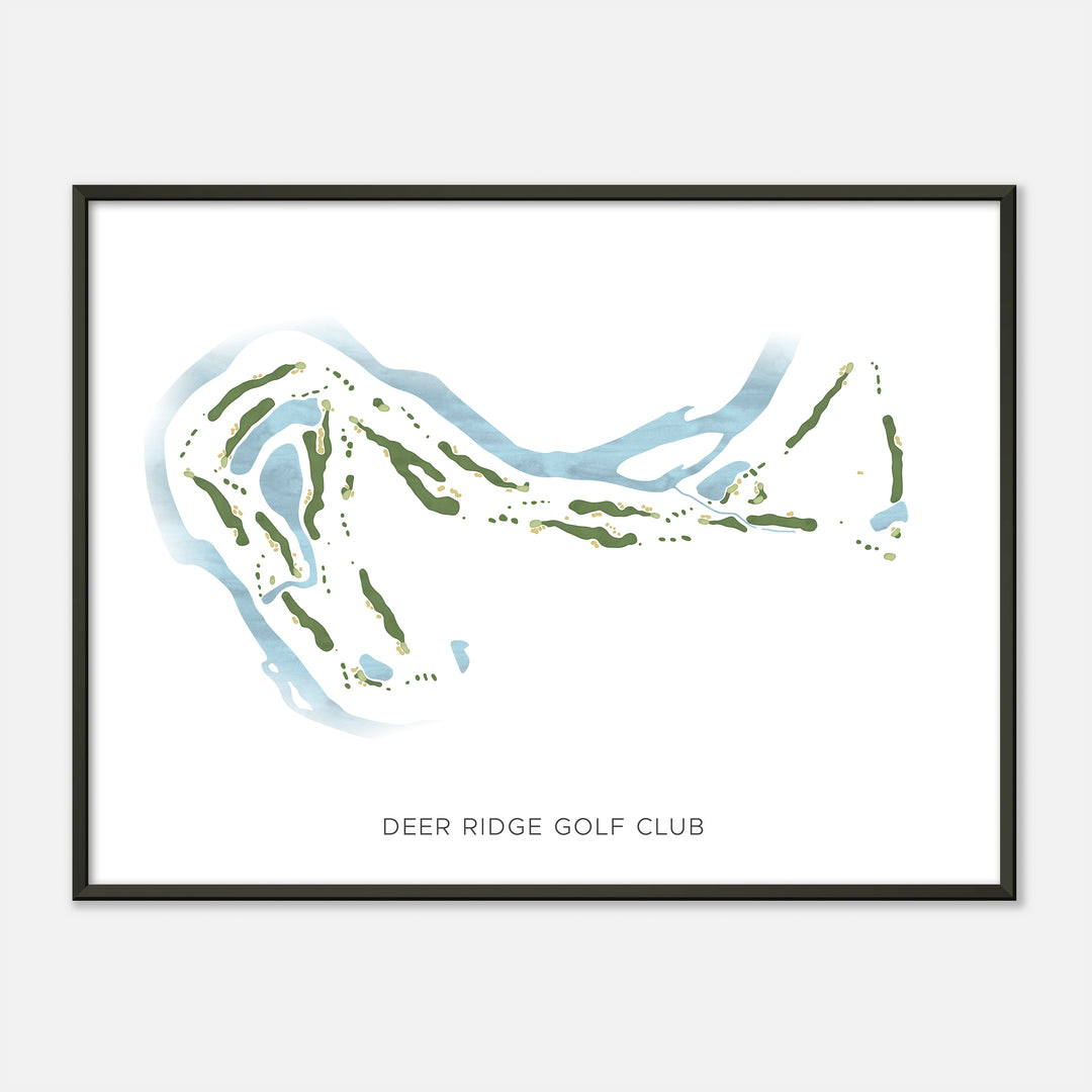 Print of Deer Ridge Golf Club Modern Map