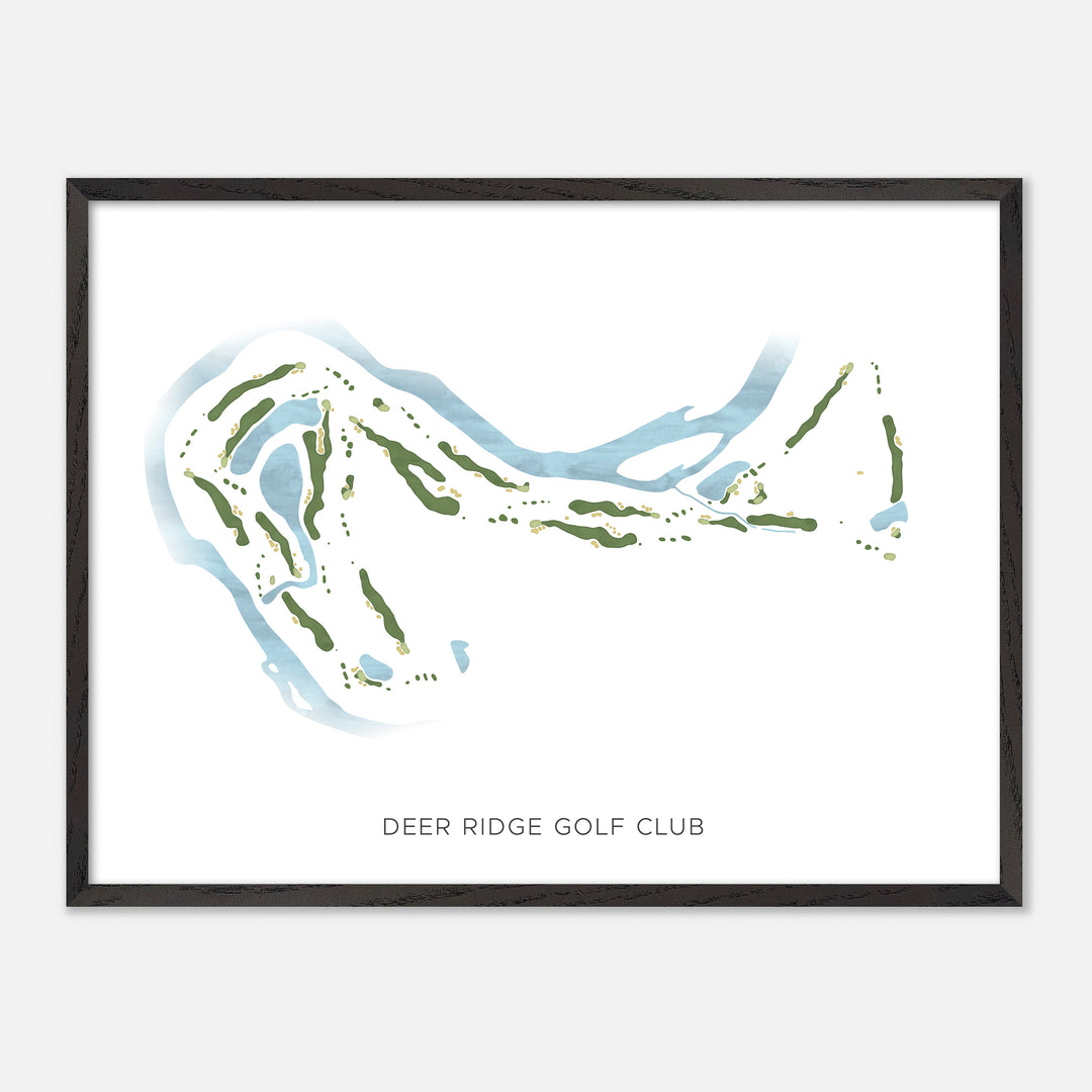 Print of Deer Ridge Golf Club Modern Map