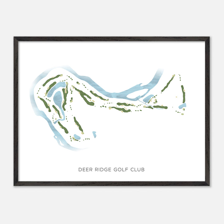 Print of Deer Ridge Golf Club Modern Map