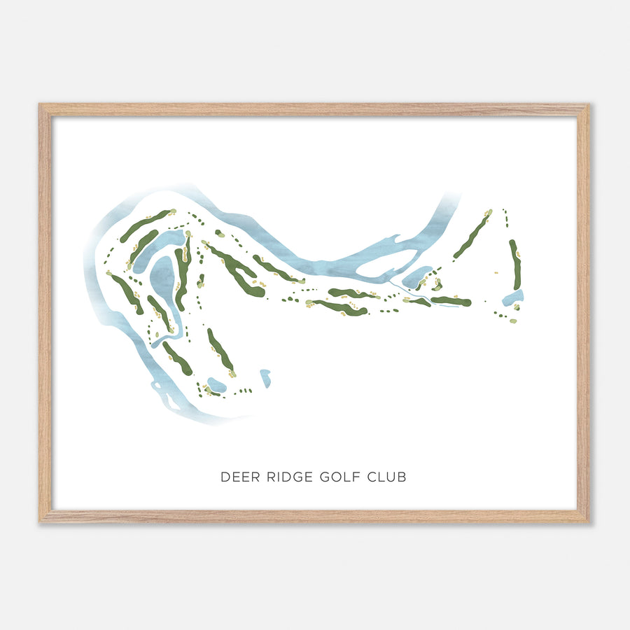 Print of Deer Ridge Golf Club Modern Map