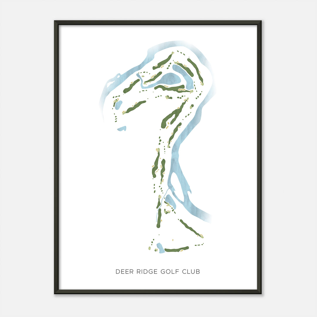 Print of Deer Ridge Golf Club Modern Map