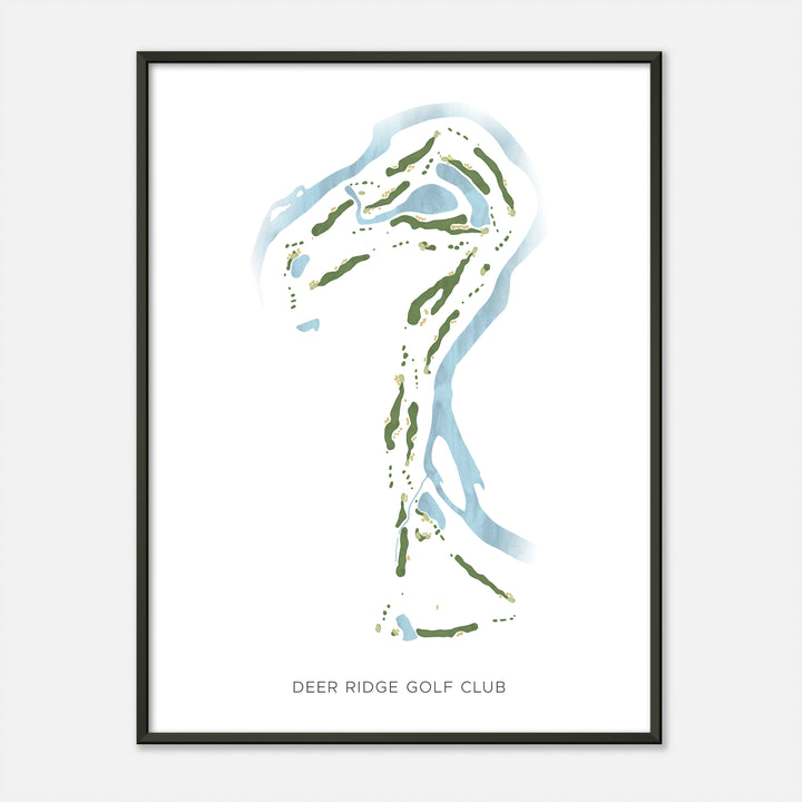 Print of Deer Ridge Golf Club Modern Map