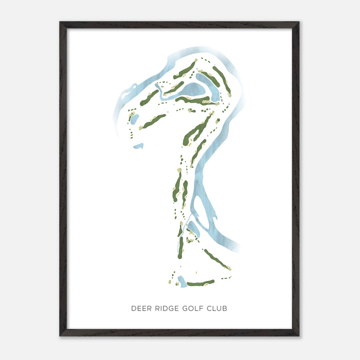 Print of Deer Ridge Golf Club Modern Map