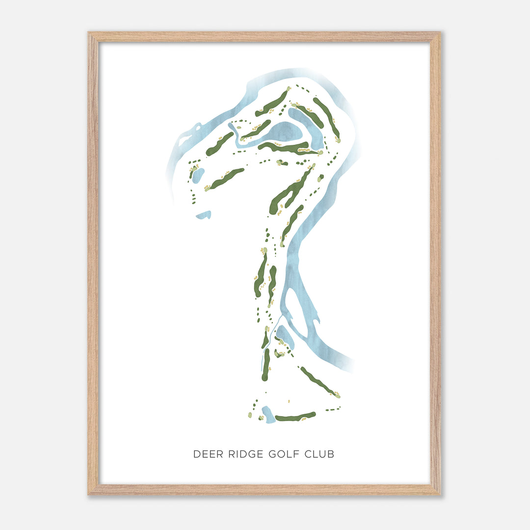 Print of Deer Ridge Golf Club Modern Map