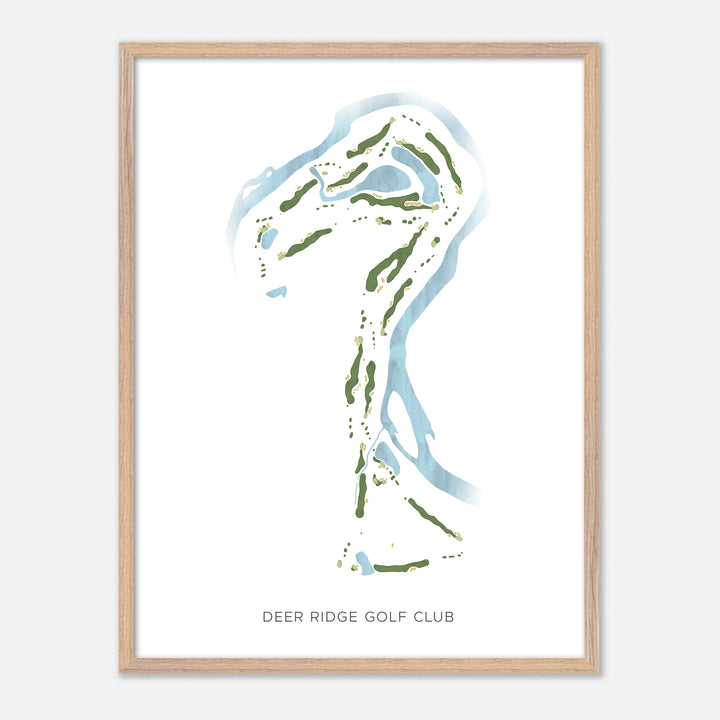Print of Deer Ridge Golf Club Modern Map