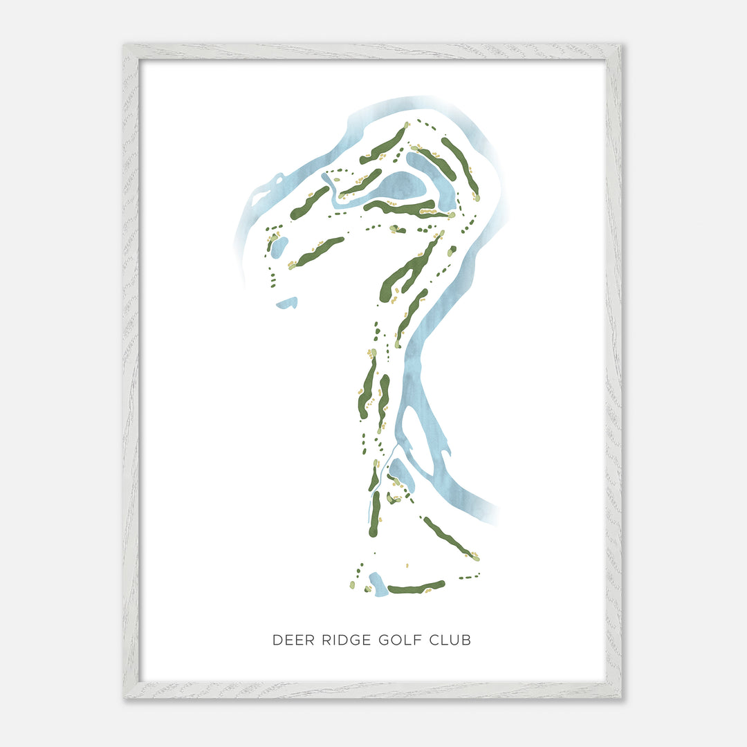 Print of Deer Ridge Golf Club Modern Map