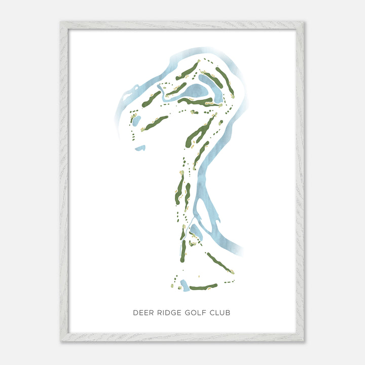 Print of Deer Ridge Golf Club Modern Map