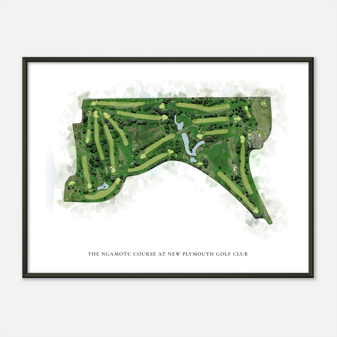 Print of The Ngamotu Course At New Plymouth Golf Club Classic Map