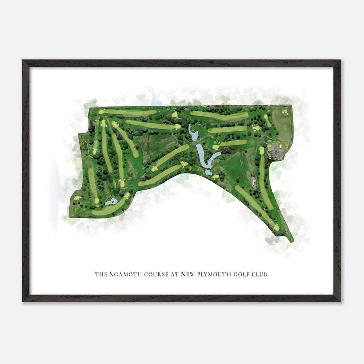 Print of The Ngamotu Course At New Plymouth Golf Club Classic Map