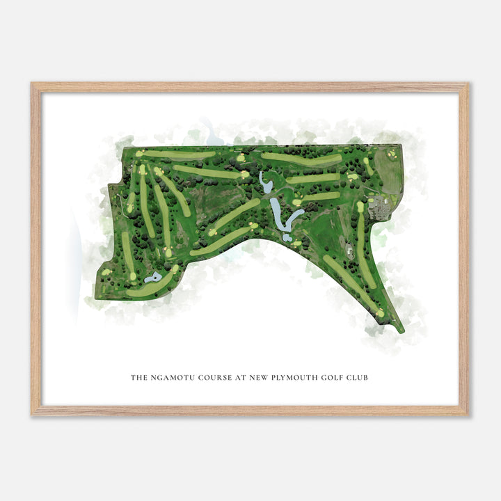 Print of The Ngamotu Course At New Plymouth Golf Club Classic Map