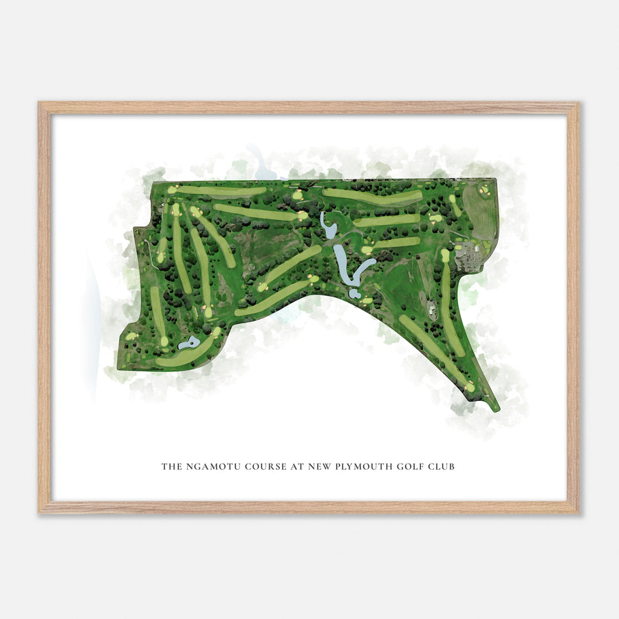 Print of The Ngamotu Course At New Plymouth Golf Club Classic Map
