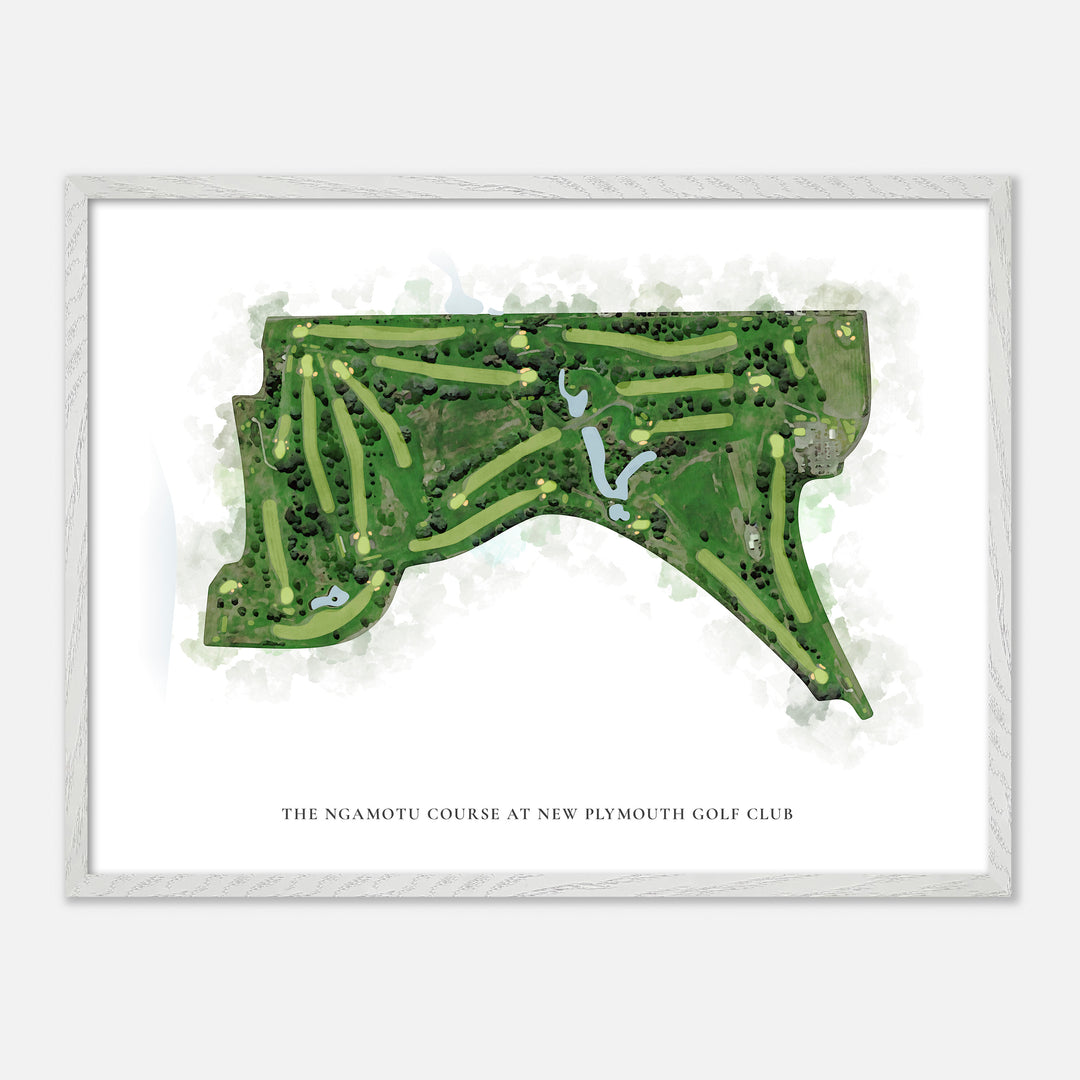 Print of The Ngamotu Course At New Plymouth Golf Club Classic Map