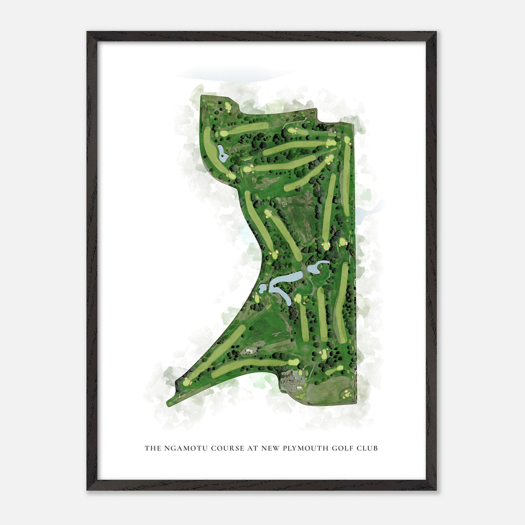 Print of The Ngamotu Course At New Plymouth Golf Club Classic Map