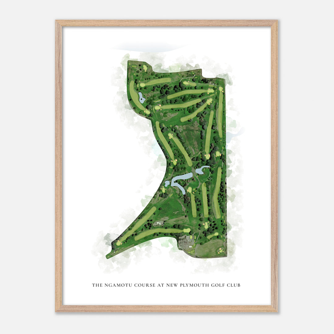 Print of The Ngamotu Course At New Plymouth Golf Club Classic Map