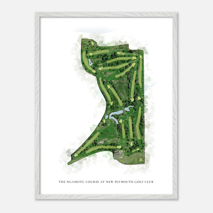 Print of The Ngamotu Course At New Plymouth Golf Club Classic Map
