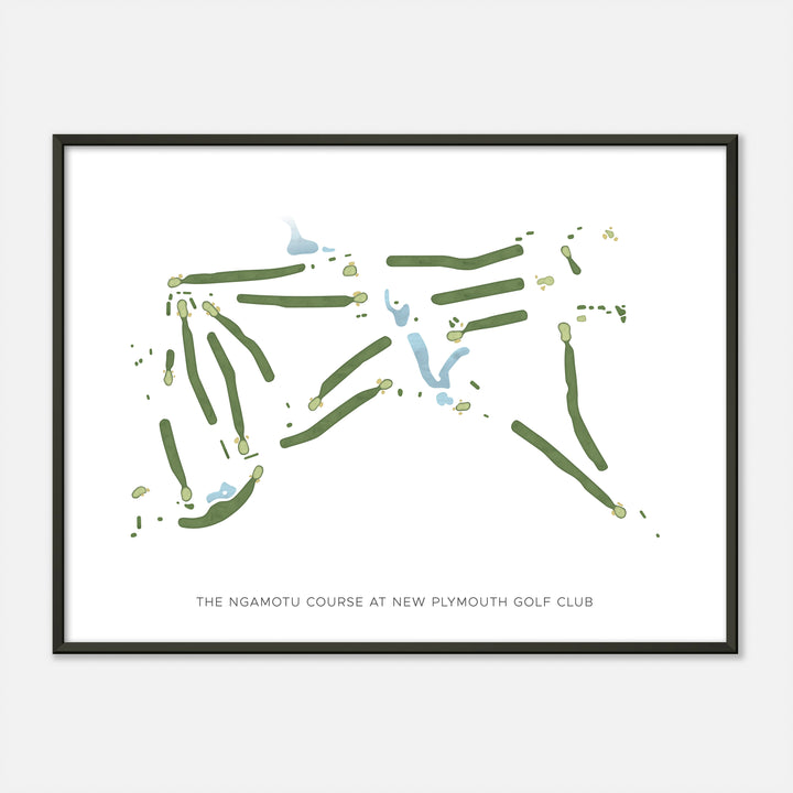 Print of The Ngamotu Course At New Plymouth Golf Club Modern Map