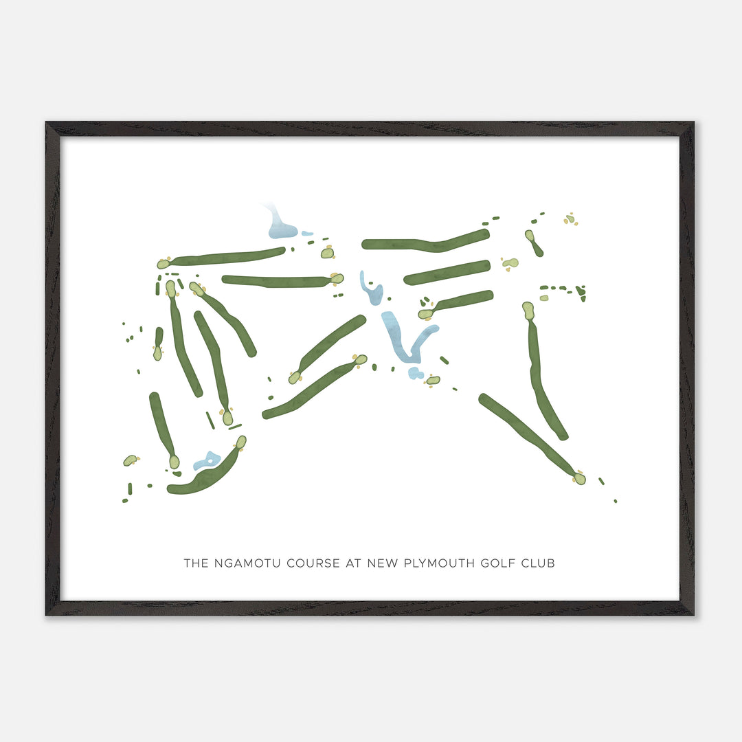 Print of The Ngamotu Course At New Plymouth Golf Club Modern Map