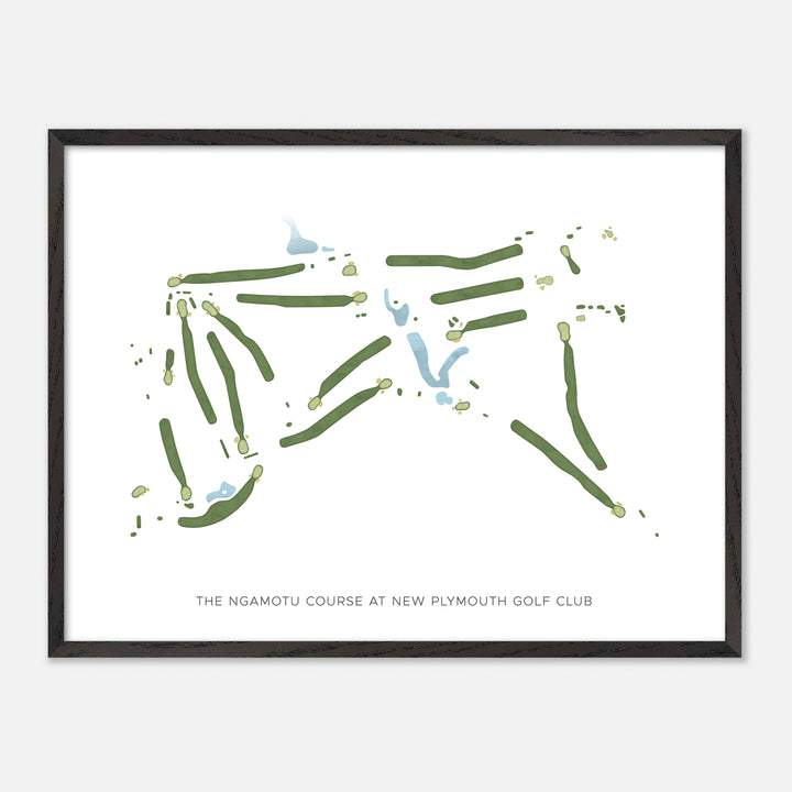 Print of The Ngamotu Course At New Plymouth Golf Club Modern Map
