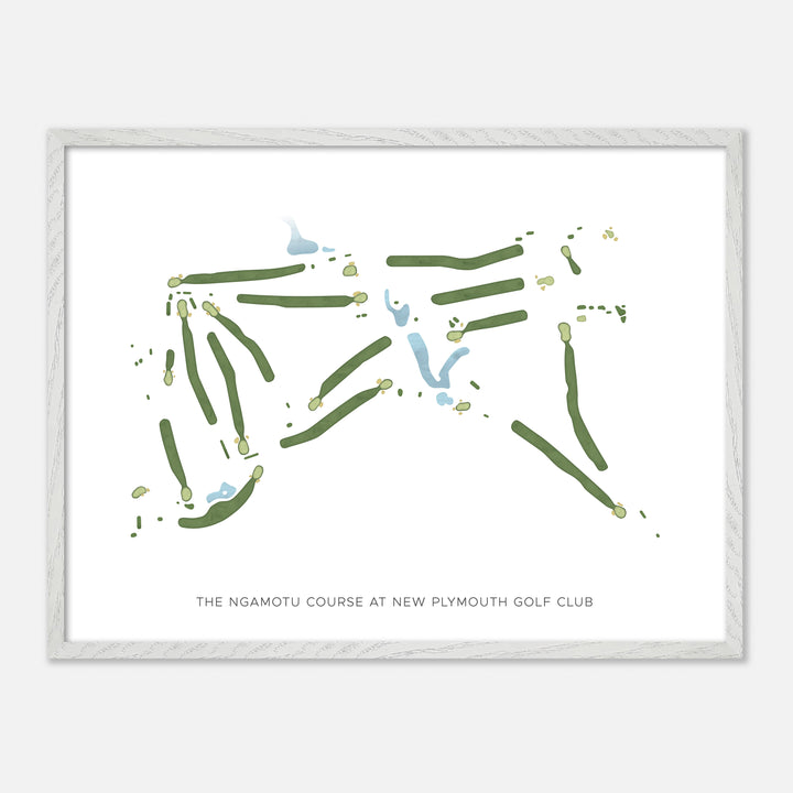 Print of The Ngamotu Course At New Plymouth Golf Club Modern Map