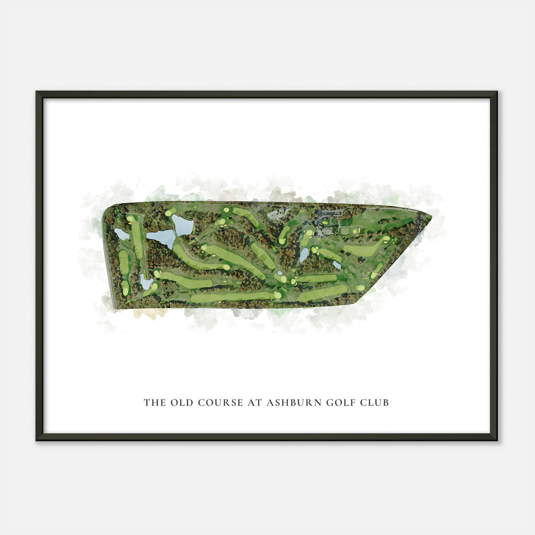 Print of The Old Course At Ashburn Golf Club Classic Map