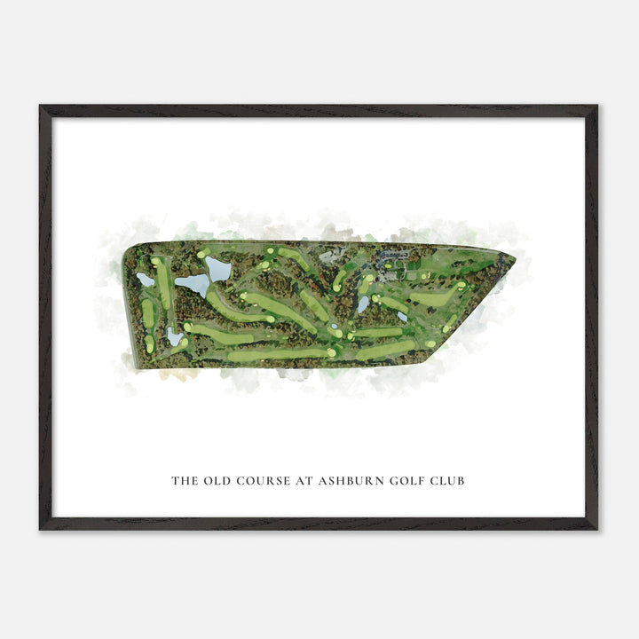Print of The Old Course At Ashburn Golf Club Classic Map