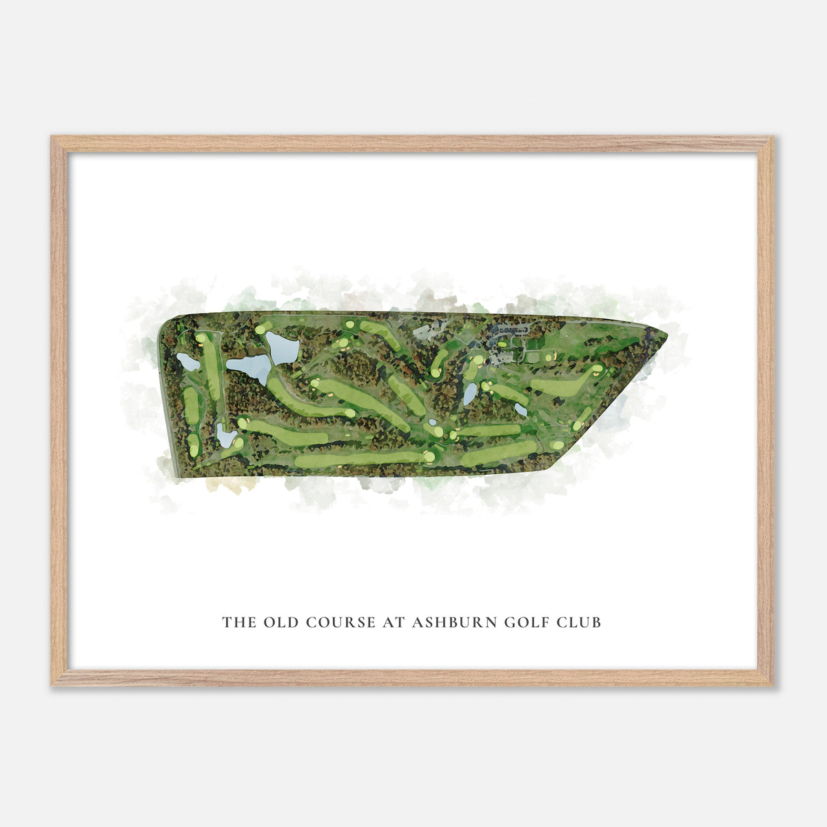 Print of The Old Course At Ashburn Golf Club Classic Map