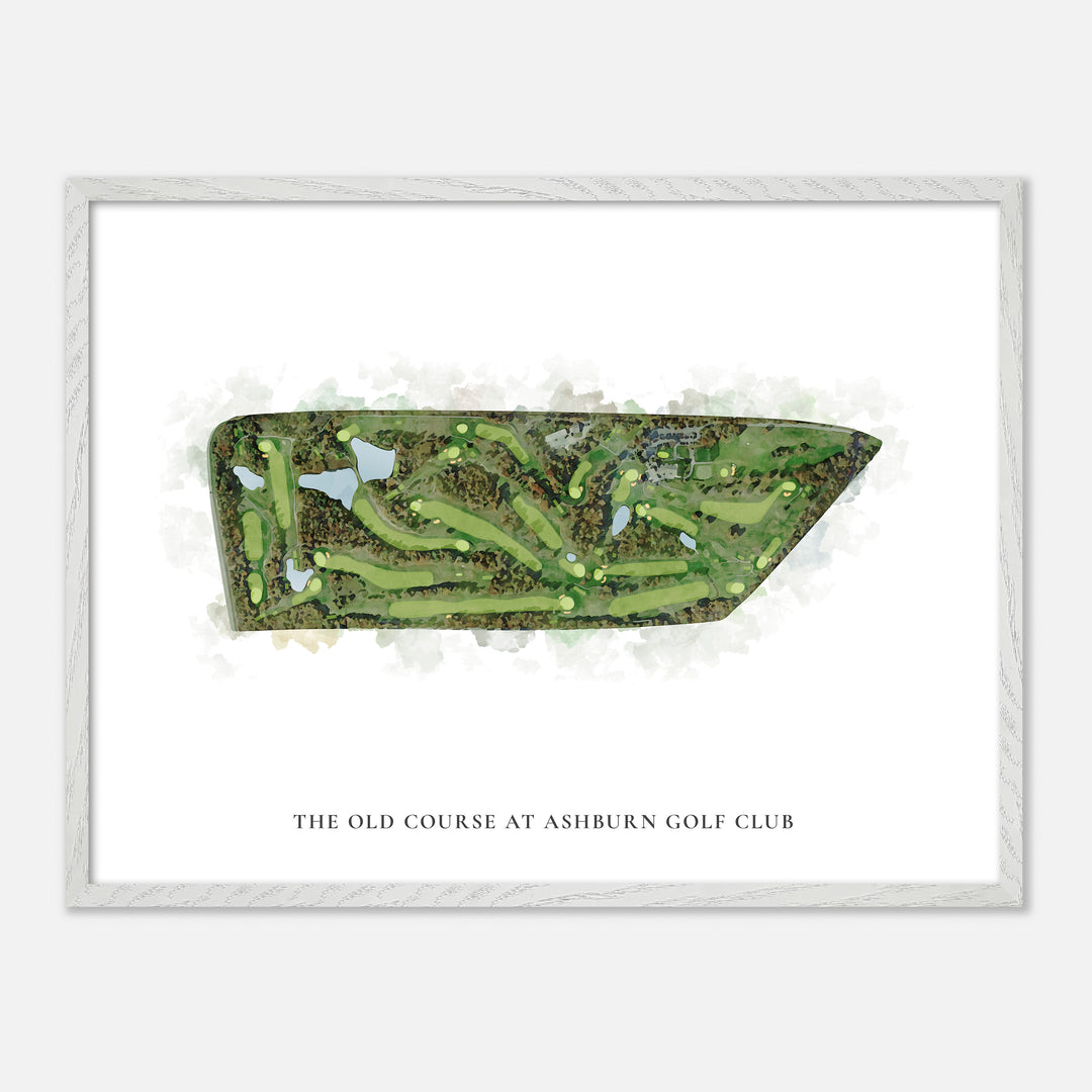 Print of The Old Course At Ashburn Golf Club Classic Map