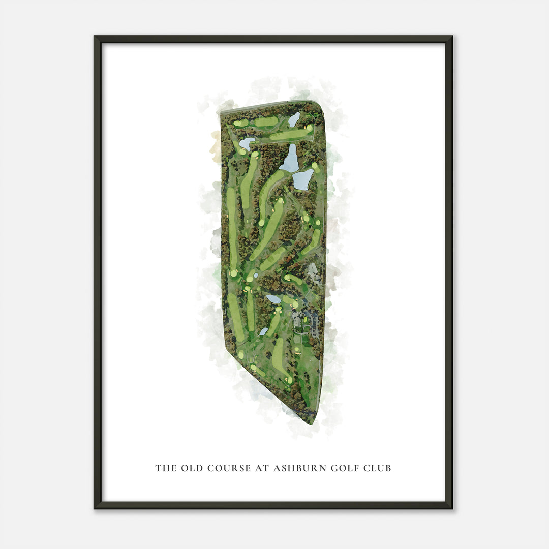 Print of The Old Course At Ashburn Golf Club Classic Map