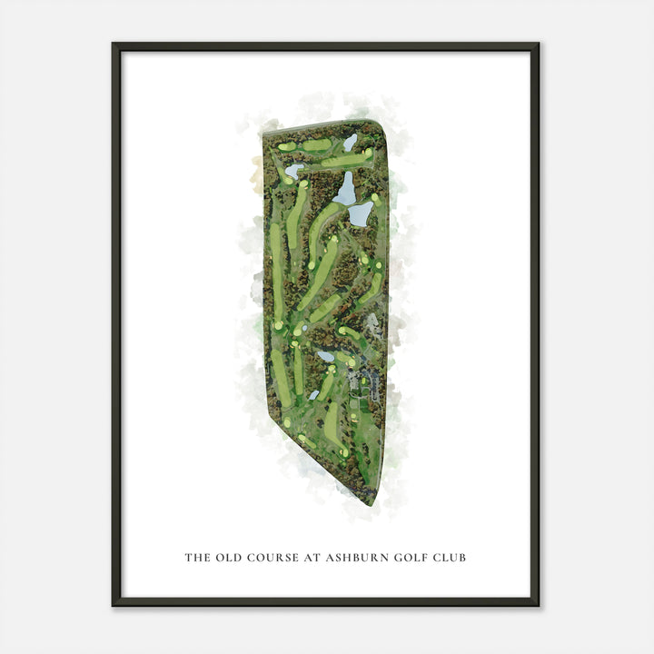 Print of The Old Course At Ashburn Golf Club Classic Map