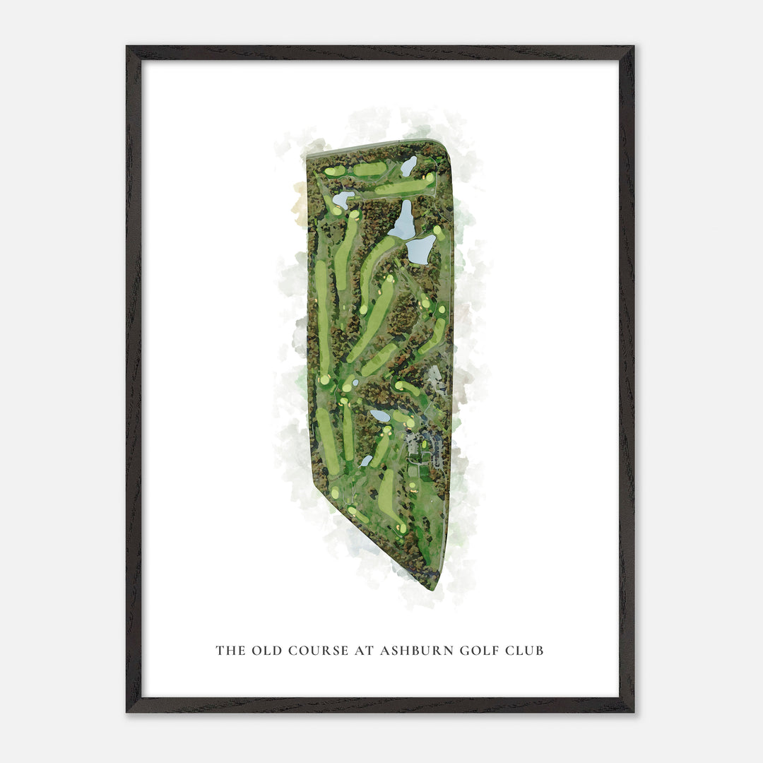 Print of The Old Course At Ashburn Golf Club Classic Map